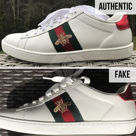 fake vs real gucci sneakers|Gucci ace sneakers gg print.